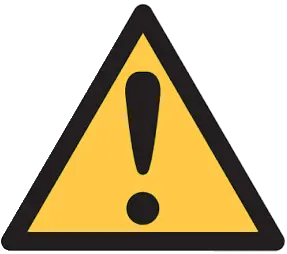 Yellow warning sign